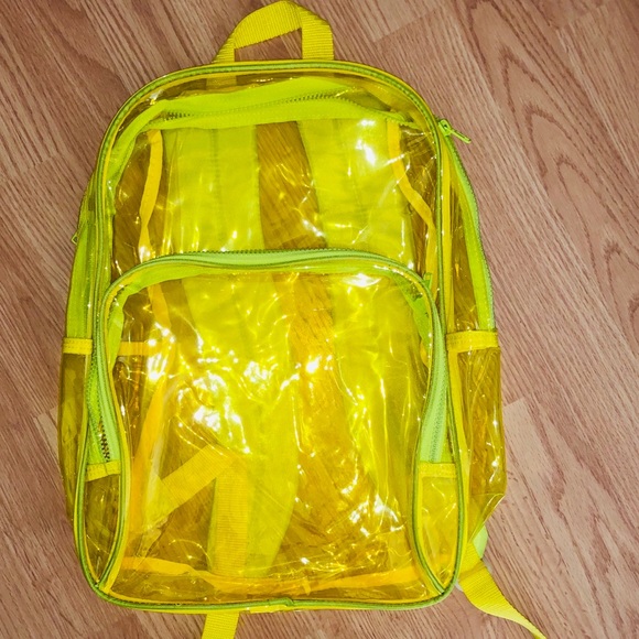 clear yellow backpack
